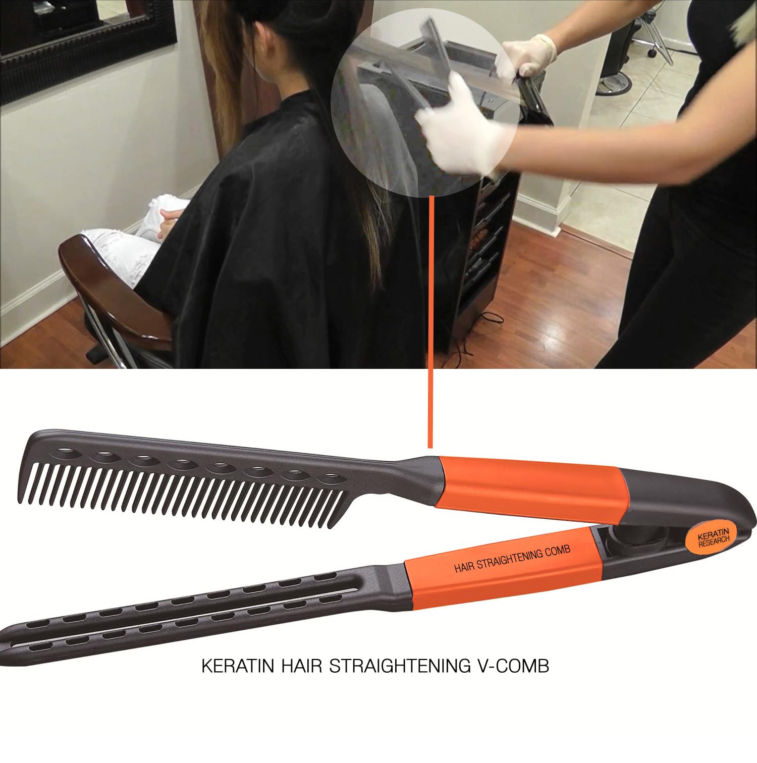 Amazon.com : Hair Straightening V Clip Shape Easy Comb High Heat